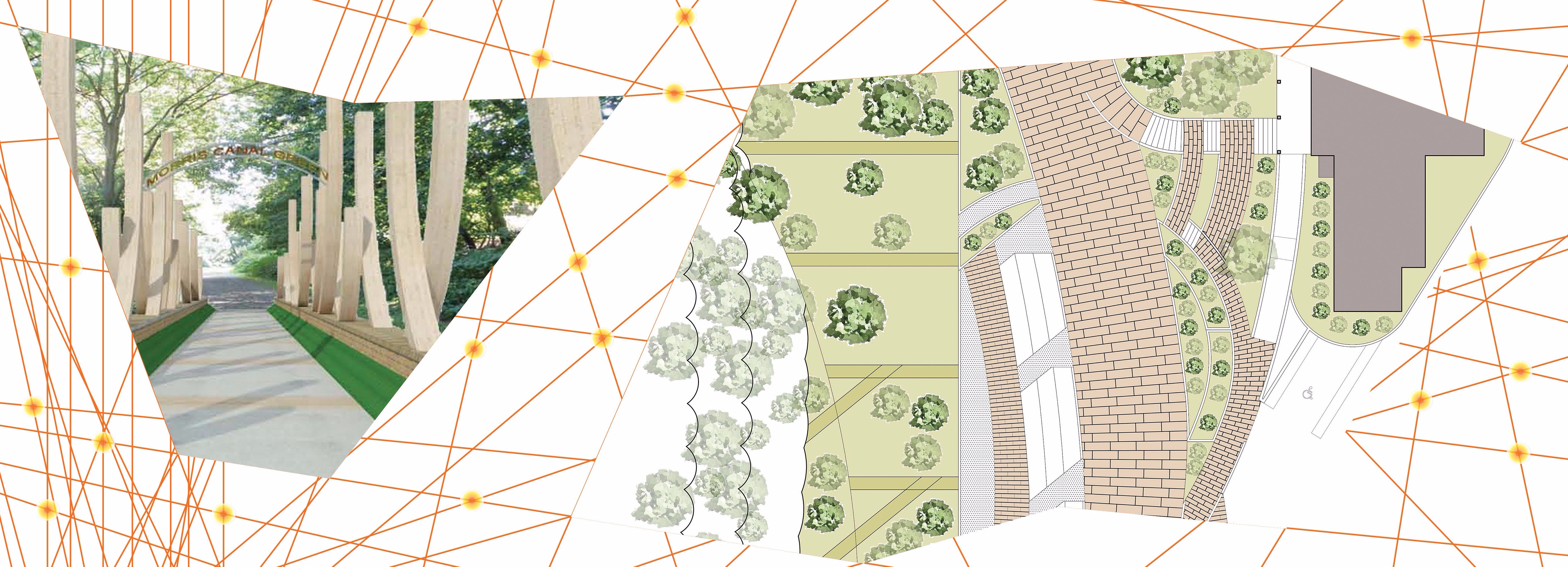 Rendering of Memorial Arch and Site Plan